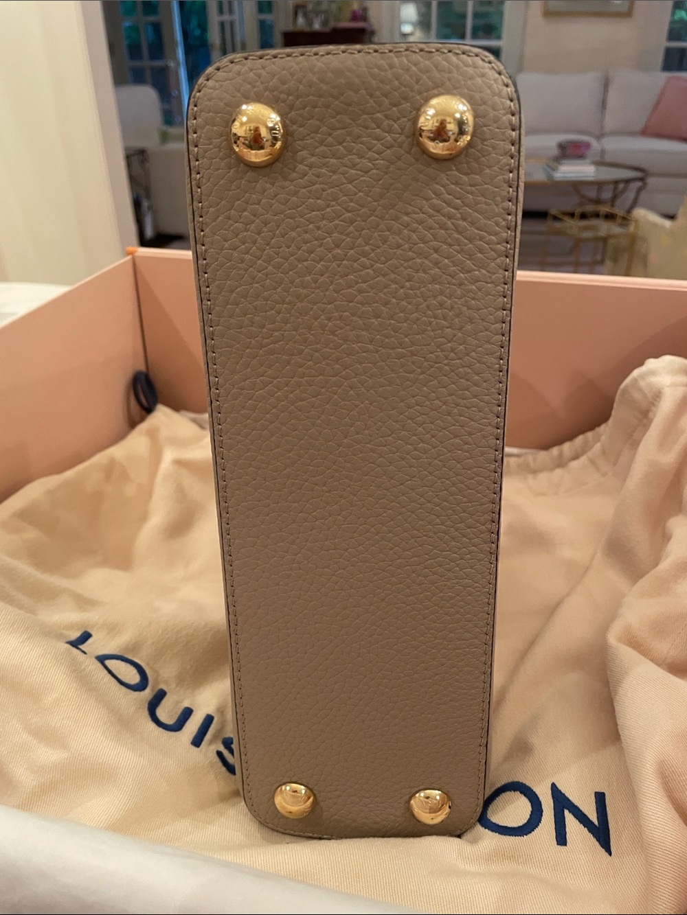 Louis Vuitton AUTHENTIC NEW IN BOX. Capucines BB Galet Taurillon bag - Picture 3 of 11